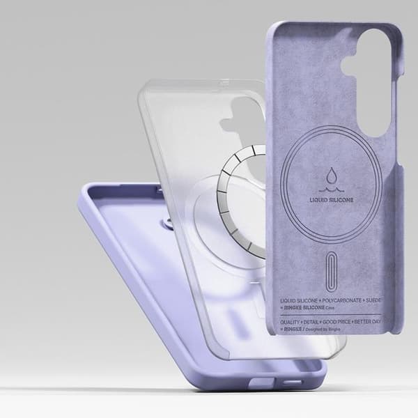 Ringke Galaxy S25 Mobilskal Magsafe Silikon Magnet - Lavender