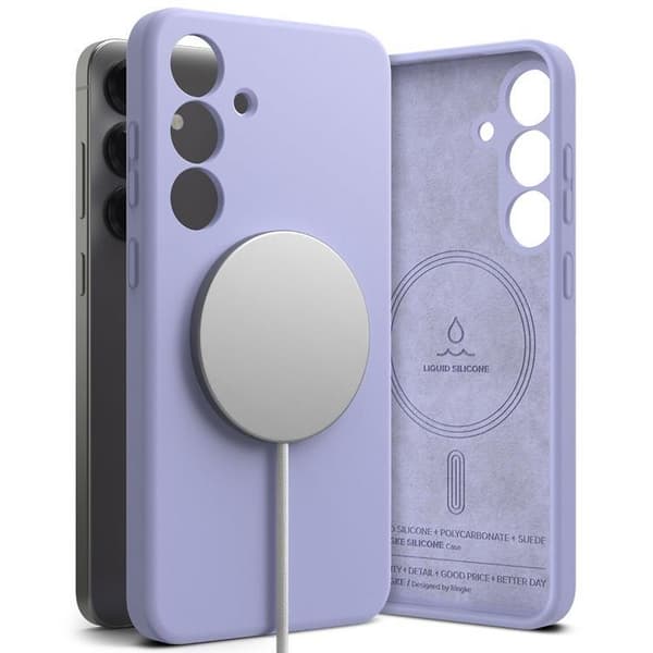 Ringke Galaxy S25 Mobilskal Magsafe Silikon Magnet - Lavender