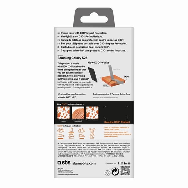 SBS Galaxy S25 Mobilskal D3O - Transparent