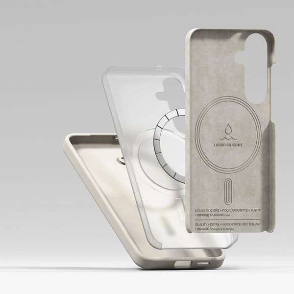 Ringke Galaxy S25 Mobilskal Magsafe Silikon Magnet - Stone