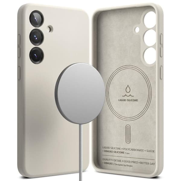 Ringke Galaxy S25 Mobilskal Magsafe Silikon Magnet - Stone