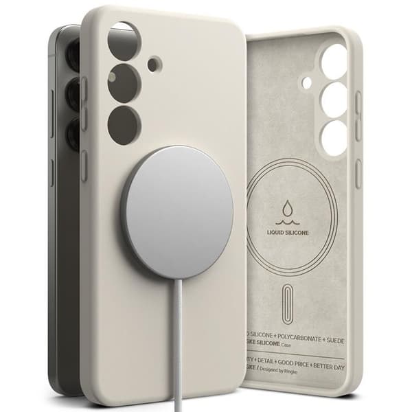 Ringke Galaxy S25 Mobilskal Magsafe Silikon Magnet - Stone