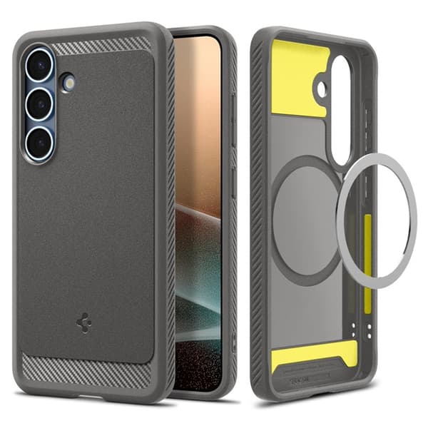 Spigen Galaxy S25 Mobilskal Magsafe Rugged Armor - Grå