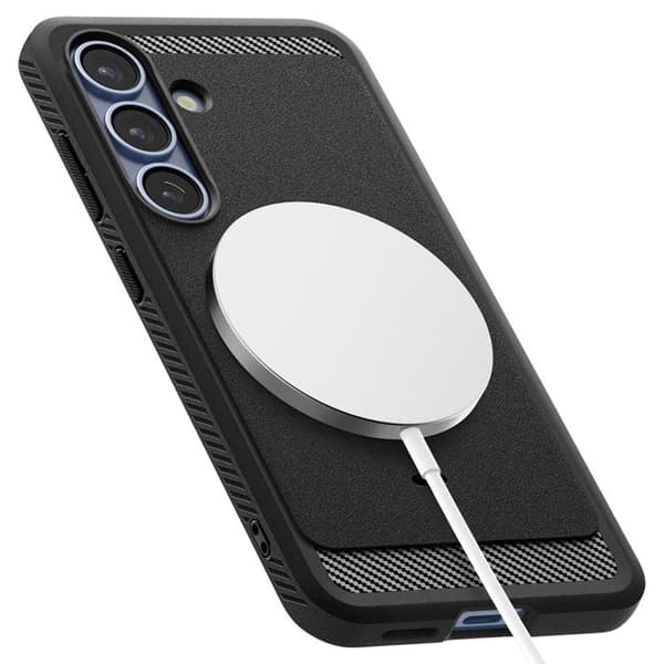 Spigen Galaxy S25 Mobilskal Magsafe Rugged Armor - Matte Svart