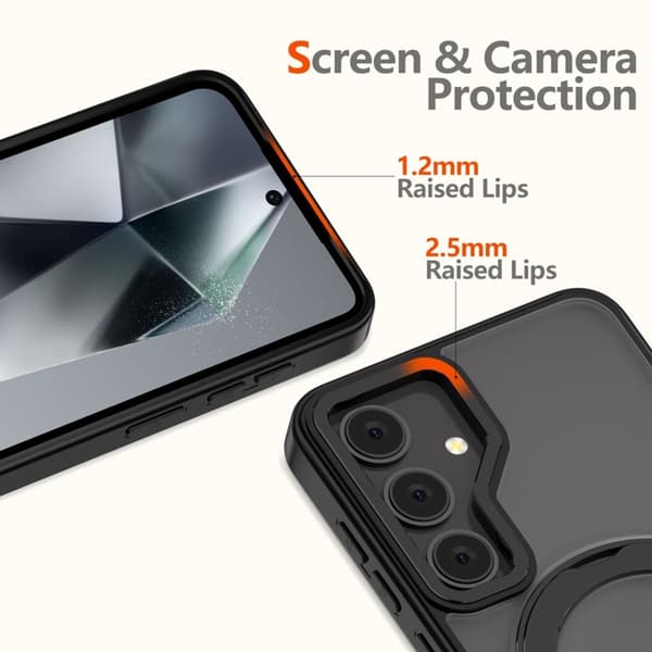 Tech-Protect Galaxy S25 Mobilskal Magsafe Magring - Matte Svart
