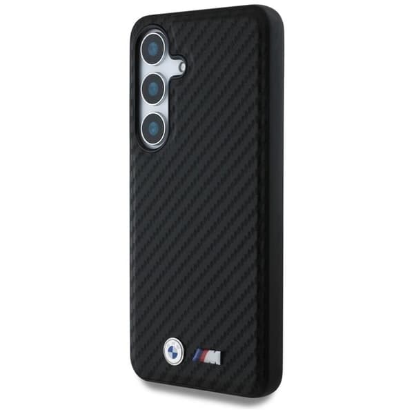 BMW Galaxy S25 Plus Mobilskal MagSafe Läder Carbon - Svart