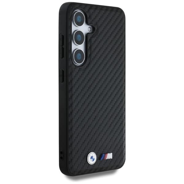 BMW Galaxy S25 Plus Mobilskal MagSafe Läder Carbon - Svart