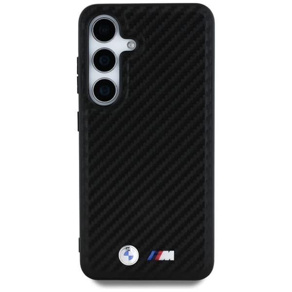 BMW Galaxy S25 Plus Mobilskal MagSafe Läder Carbon - Svart