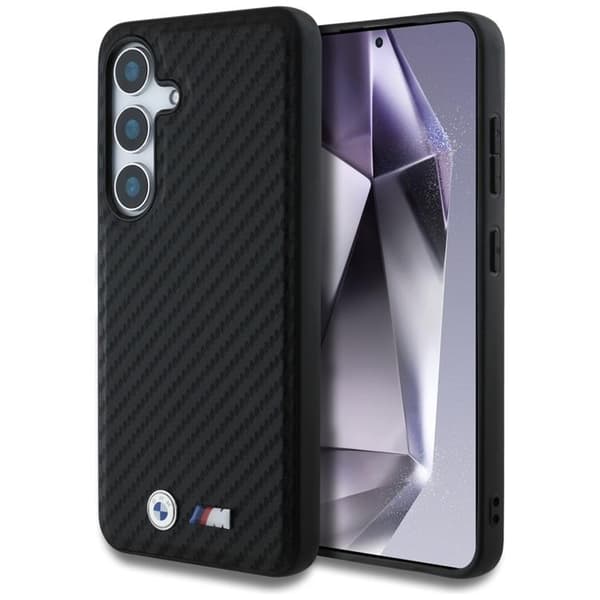 BMW Galaxy S25 Plus Mobilskal MagSafe Läder Carbon - Svart