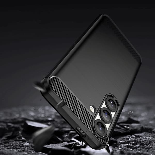 Galaxy S25 Plus Mobilskal Carbon Flexible - Svart