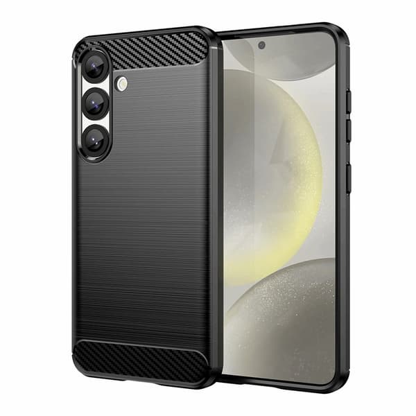 Galaxy S25 Plus Mobilskal Carbon Flexible - Svart
