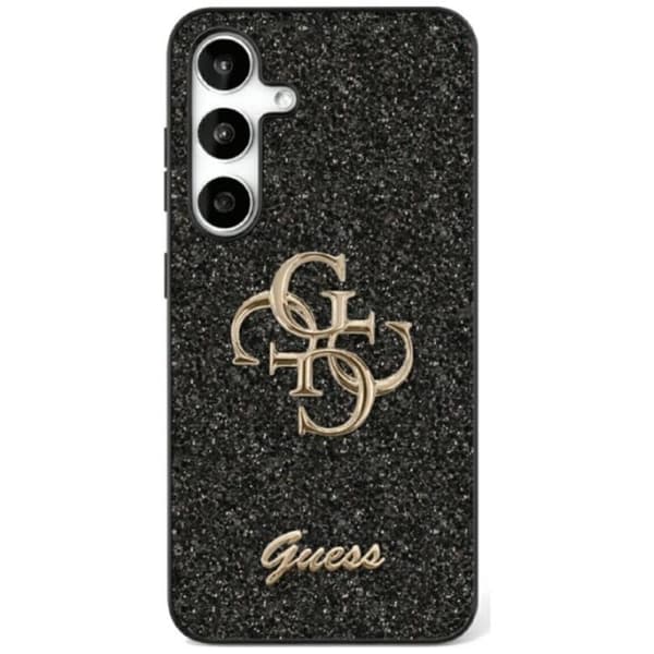 Guess Galaxy S25 Plus Mobilskal Fixed Glitter Big 4G Metal Logo - Svart
