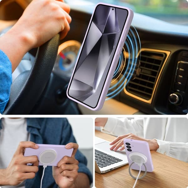 Tech-Protect Galaxy S25 Plus Mobilskal Magsafe Liquid Silikon - Mauve