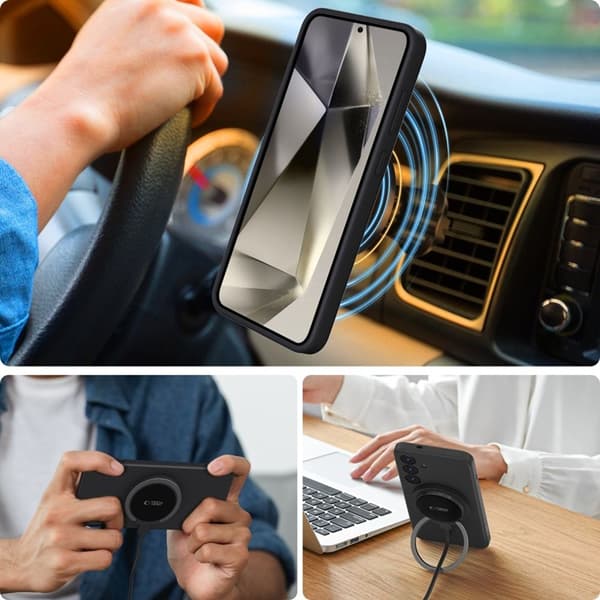 Tech-Protect Galaxy S25 Plus Mobilskal Magsafe Liquid Silikon - Svart