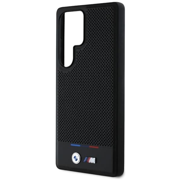 BMW Galaxy S25 Ultra Mobilskal MagSafe Läder Tricolor Stripe - Svart