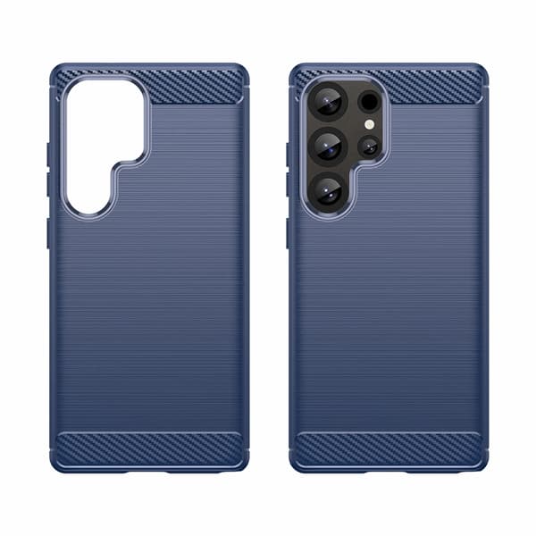 Galaxy S25 Ultra Mobilskal Carbon Flexible - Blå