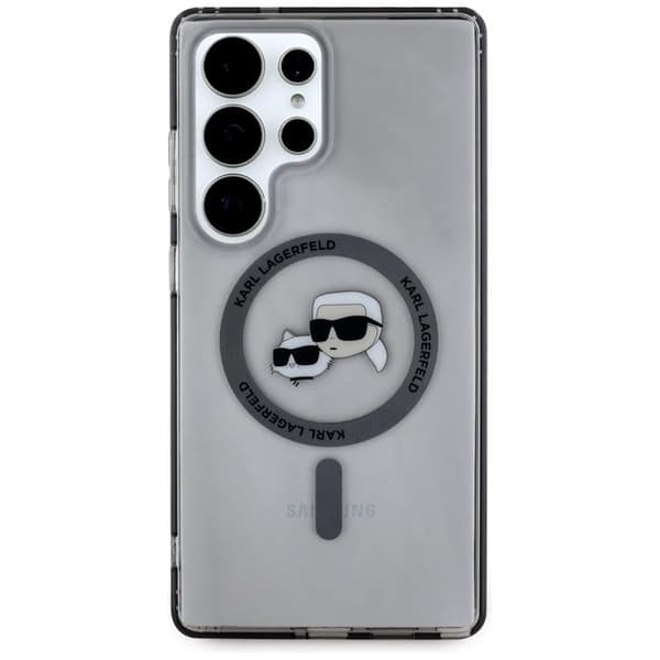Karl Lagerfeld Galaxy S25 Ultra Mobilskal MagSafe Karl & Choupette Logo - Svart