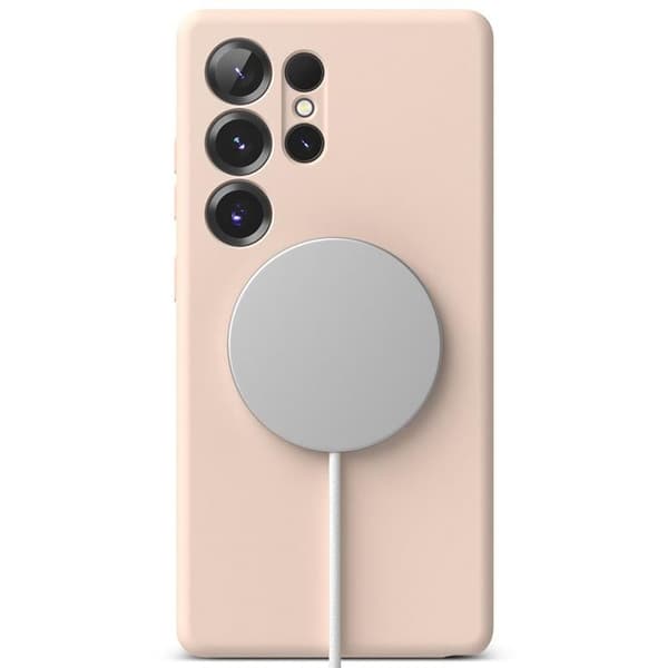 Ringke Galaxy S25 Ultra Mobilskal Magsafe Silikon - Rosa Sand