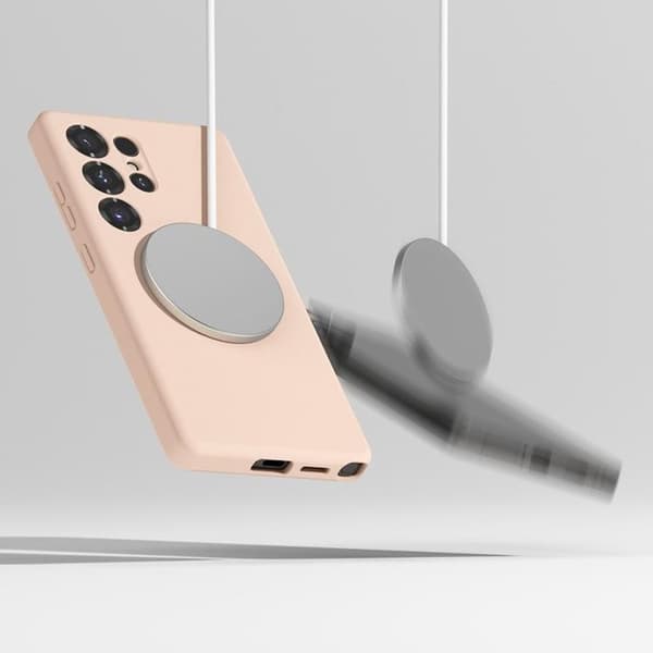 Ringke Galaxy S25 Ultra Mobilskal Magsafe Silikon - Rosa Sand