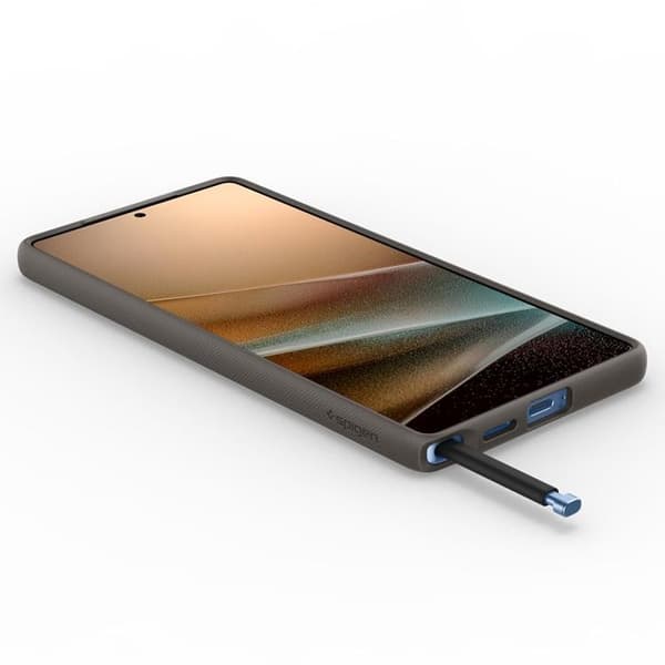 Spigen Galaxy S25 Ultra Mobilskal Magsafe Nano Pop - Papaya Grå
