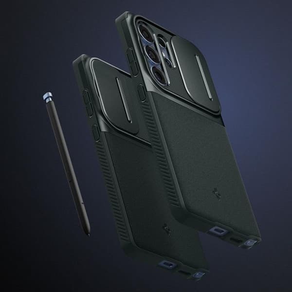 Spigen Galaxy S25 Ultra Mobilskal Optik Armor - Grön