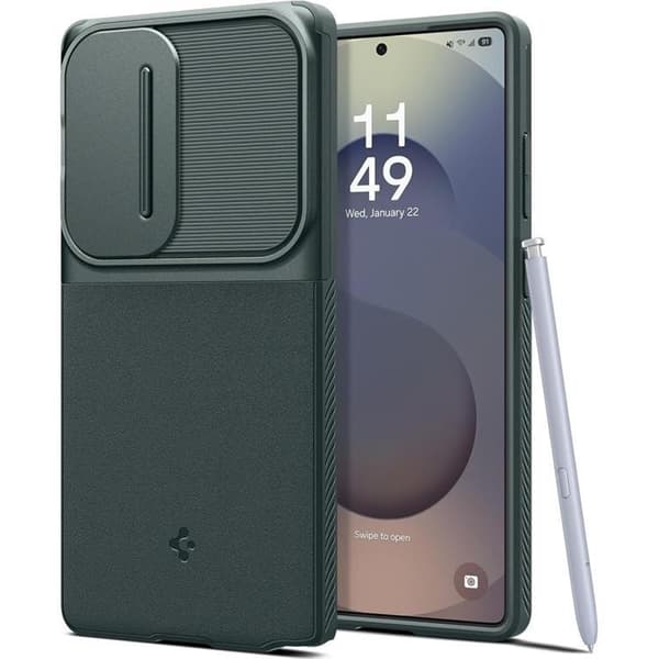 Spigen Galaxy S25 Ultra Mobilskal Optik Armor - Grön