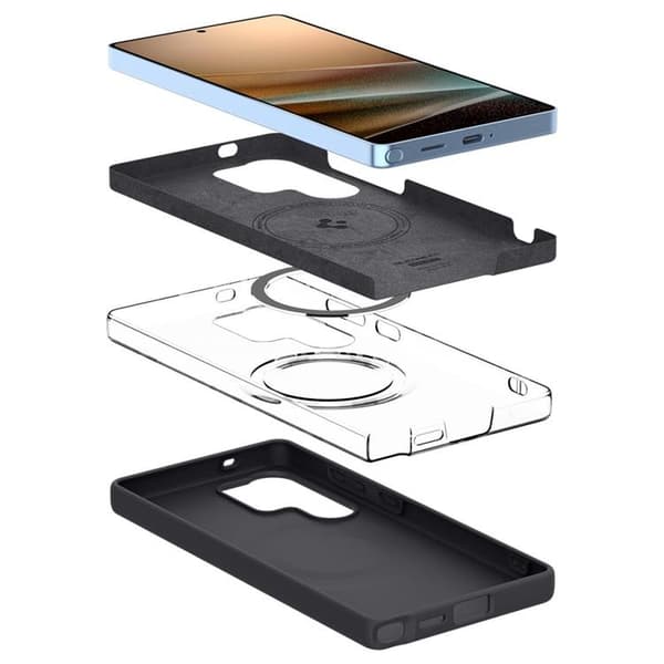 Spigen Galaxy S25 Ultra Mobilskal Magsafe Silikon Fit - Svart