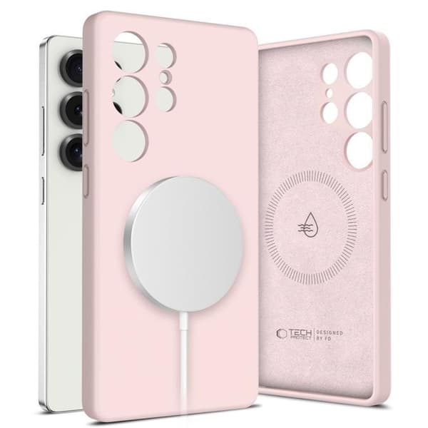 Tech-Protect Galaxy S25 Ultra Mobilskal Magsafe Liquid Silikon - Rosa