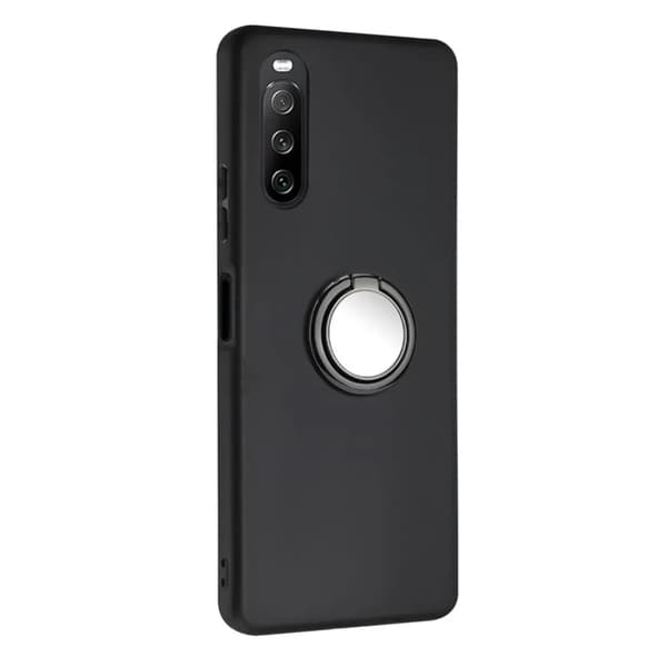 Sony Xperia 10 VI Mobilskal Ringhållare TPU - Svart