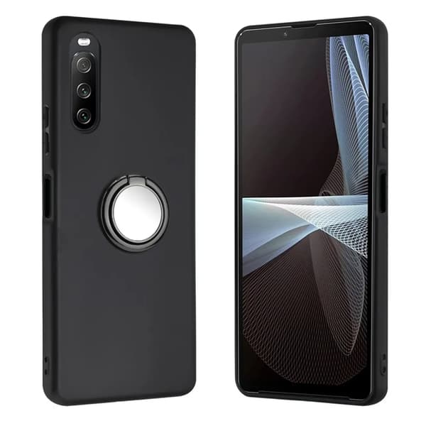 Sony Xperia 10 VI Mobilskal Ringhållare TPU - Svart