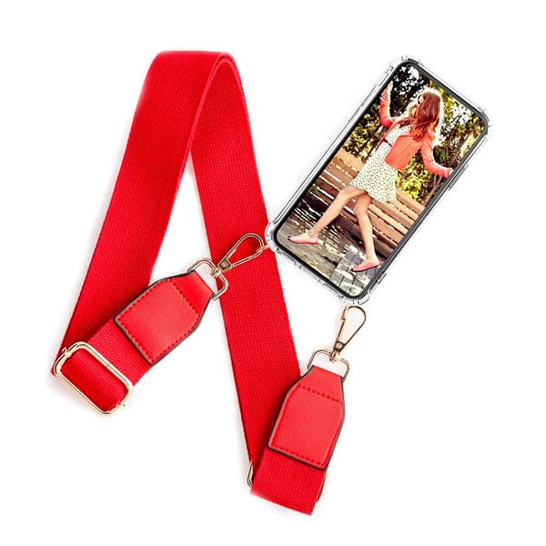 Boom iPhone 6/6S skal med mobilhalsband- Belt Black Belt Red