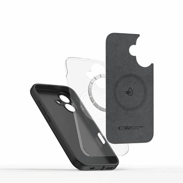 Tech-Protect iPhone 16e Mobilskal Magsafe Liquid Silikon - Svart