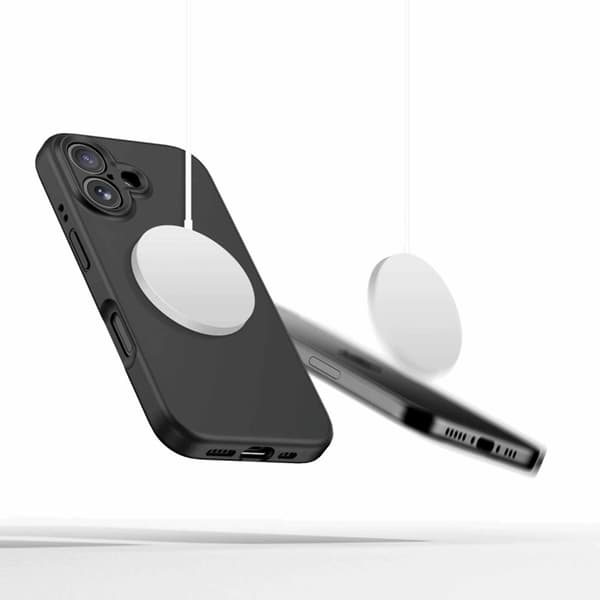Tech-Protect iPhone 16e Mobilskal Magsafe Liquid Silikon - Svart