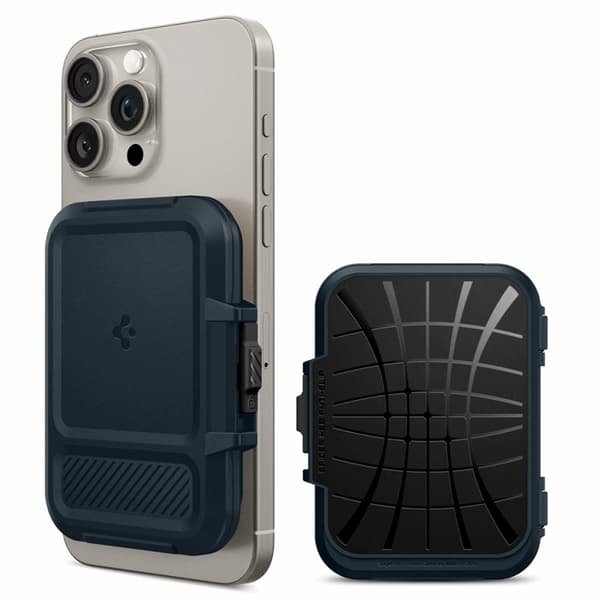 Spigen Universal Magsafe Korthållare Lock Fit - Metal Slate Svart