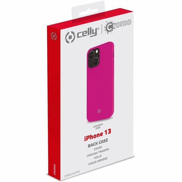 Celly iPhone 13 Mobilskal Cromo Soft Rubber - Fluo Rosa