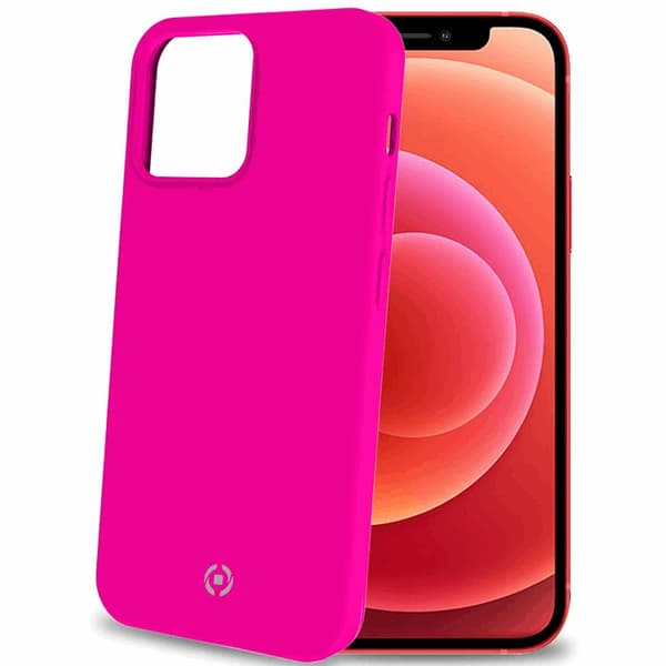 Celly iPhone 13 Mobilskal Cromo Soft Rubber - Fluo Rosa