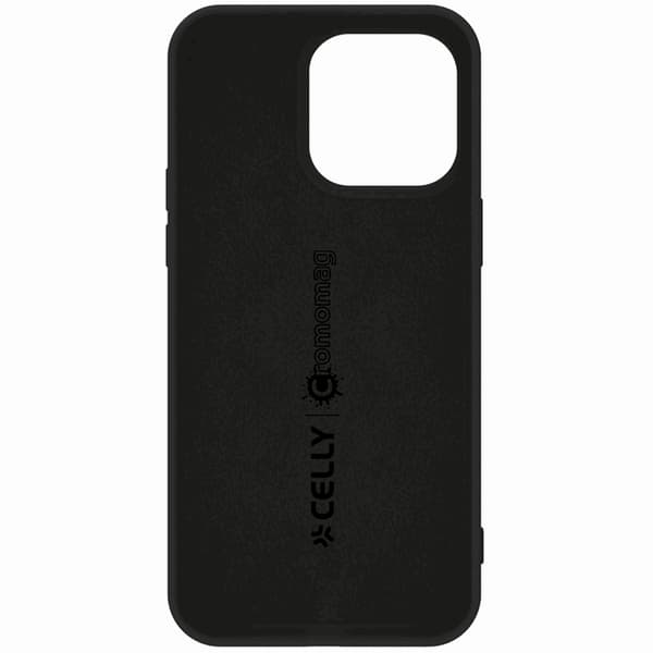 Celly iPhone 15 Pro Mobilskal MagSafe Cromo Soft Rubber - Svart
