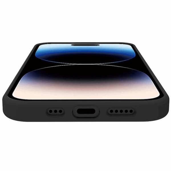 Celly iPhone 15 Pro Mobilskal MagSafe Cromo Soft Rubber - Svart