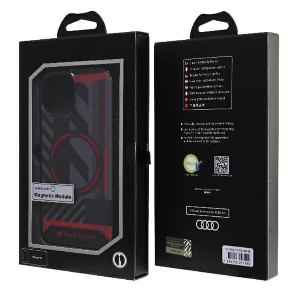 Audi iPhone 15 Plus Mobilskal Magsafe IML Sport - Svart