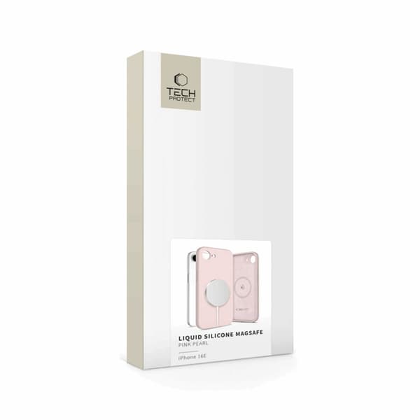 Tech-Protect iPhone 16e Mobilskal Magsafe Liquid Silikon - Rosa