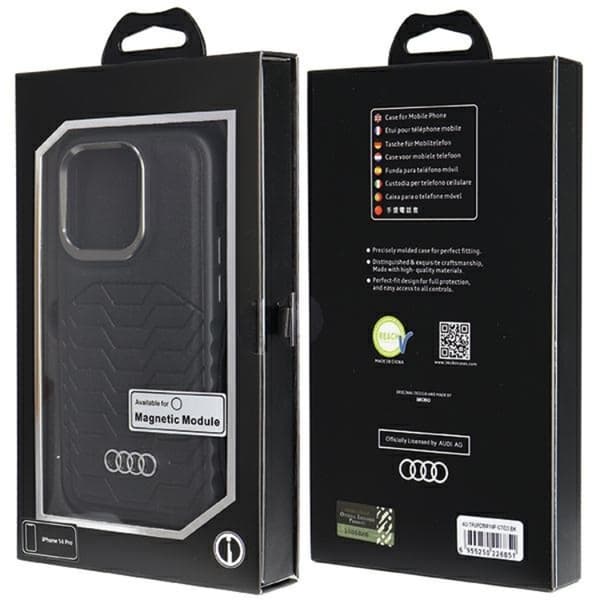 Audi iPhone 13 Pro Max Mobilskal Magsafe Synthetic Läder - Svart