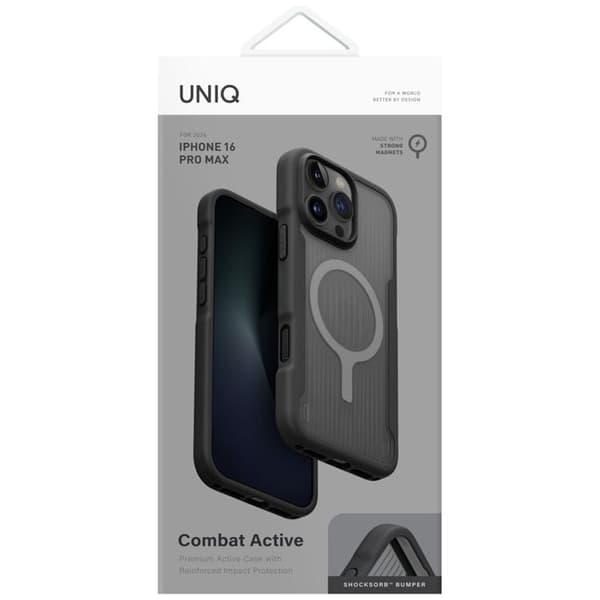 UNIQ iPhone 16 Pro Max Mobilskal MagSafe Combat Active - Svart