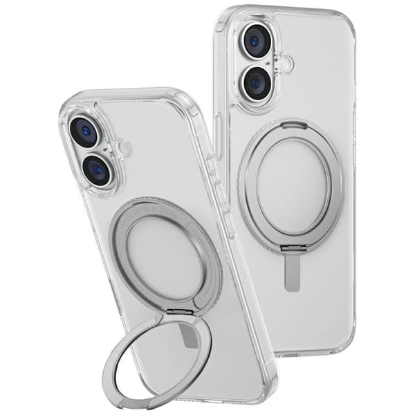 UNIQ iPhone 16 Plus Mobilskal Swivix 360 Kickstand - Clear