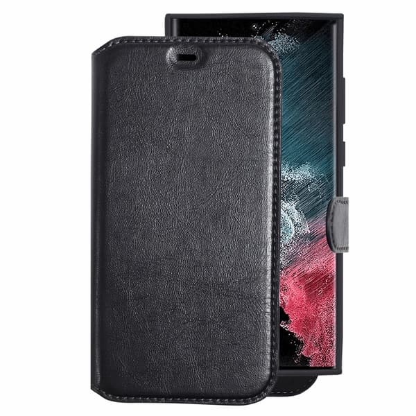 CHAMPION Galaxy S22 Ultra Plånboksfodral Slim 2-in-1 - Svart