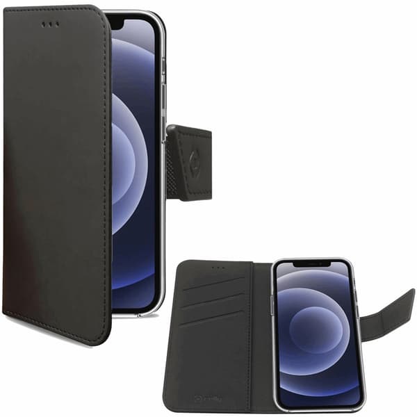 Celly iPhone 13 Pro Plånboksfodral - Svart