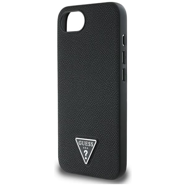 Guess iPhone 16e Mobilskal MagSafe Grained Triangle - Svart