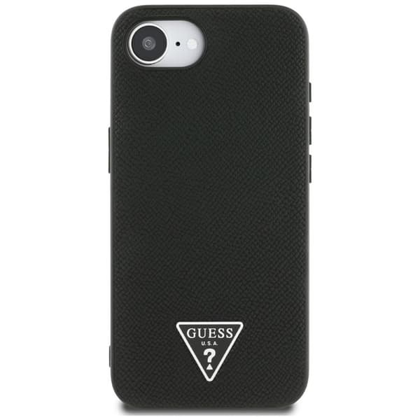 Guess iPhone 16e Mobilskal MagSafe Grained Triangle - Svart