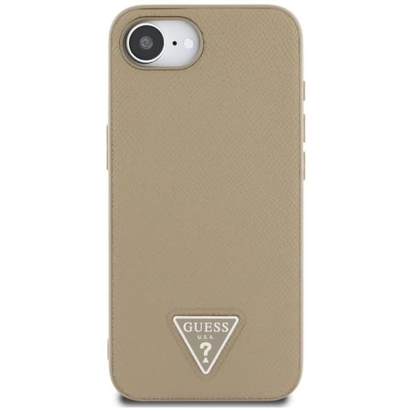 Guess iPhone 16e Mobilskal MagSafe Grained Triangle - Brun