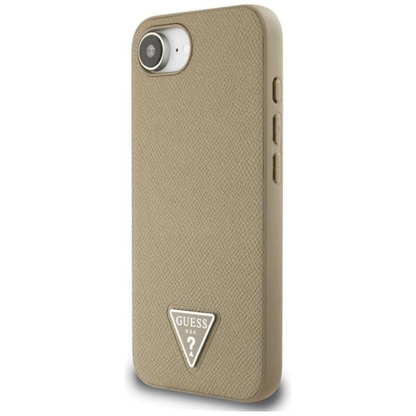 Guess iPhone 16e Mobilskal MagSafe Grained Triangle - Brun
