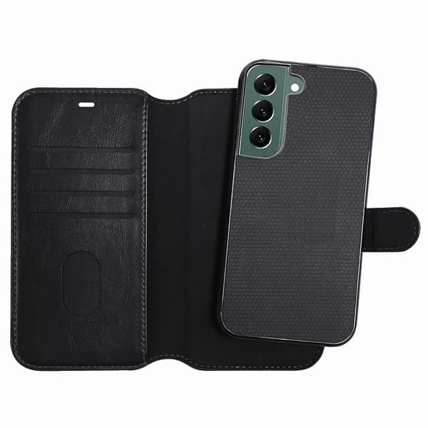 CHAMPION Galaxy S22 Plus Plånboksfodral Slim 2-in-1 - Svart
